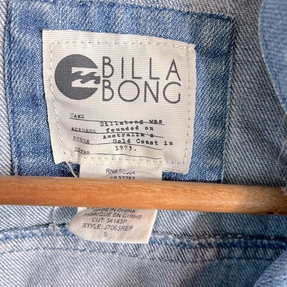 Billabong Rev Up Hooded Denim Jacket size S - Picture 5 of 14